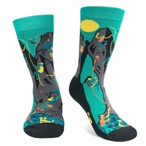 Lavley "I'd Rather Be Rock Climbing" crew socks. One size